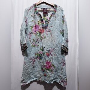 Johnny was Floral Embroidered Women's Top